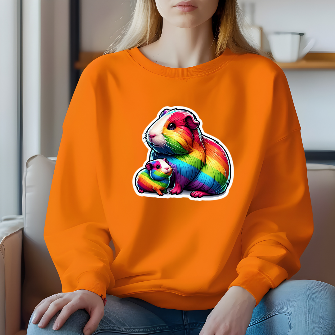 Rainbow Guinea Pigs Crewneck Sweatshirt