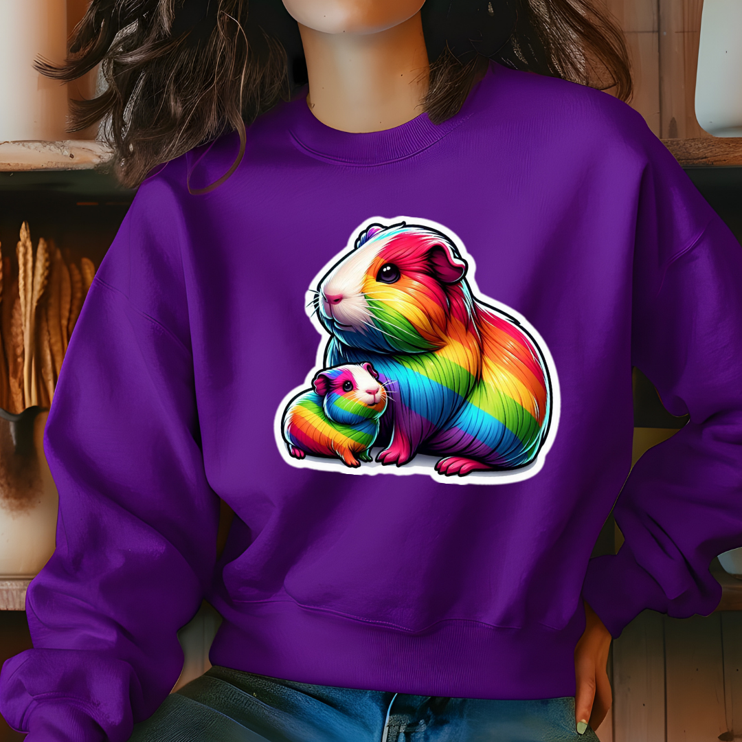 Rainbow Guinea Pigs Crewneck Sweatshirt