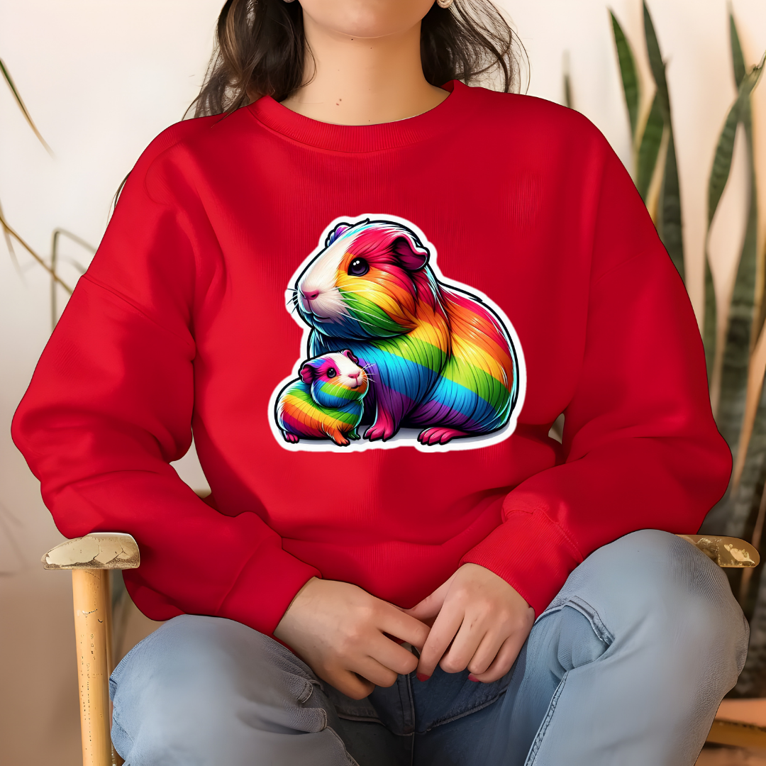 Rainbow Guinea Pigs Crewneck Sweatshirt