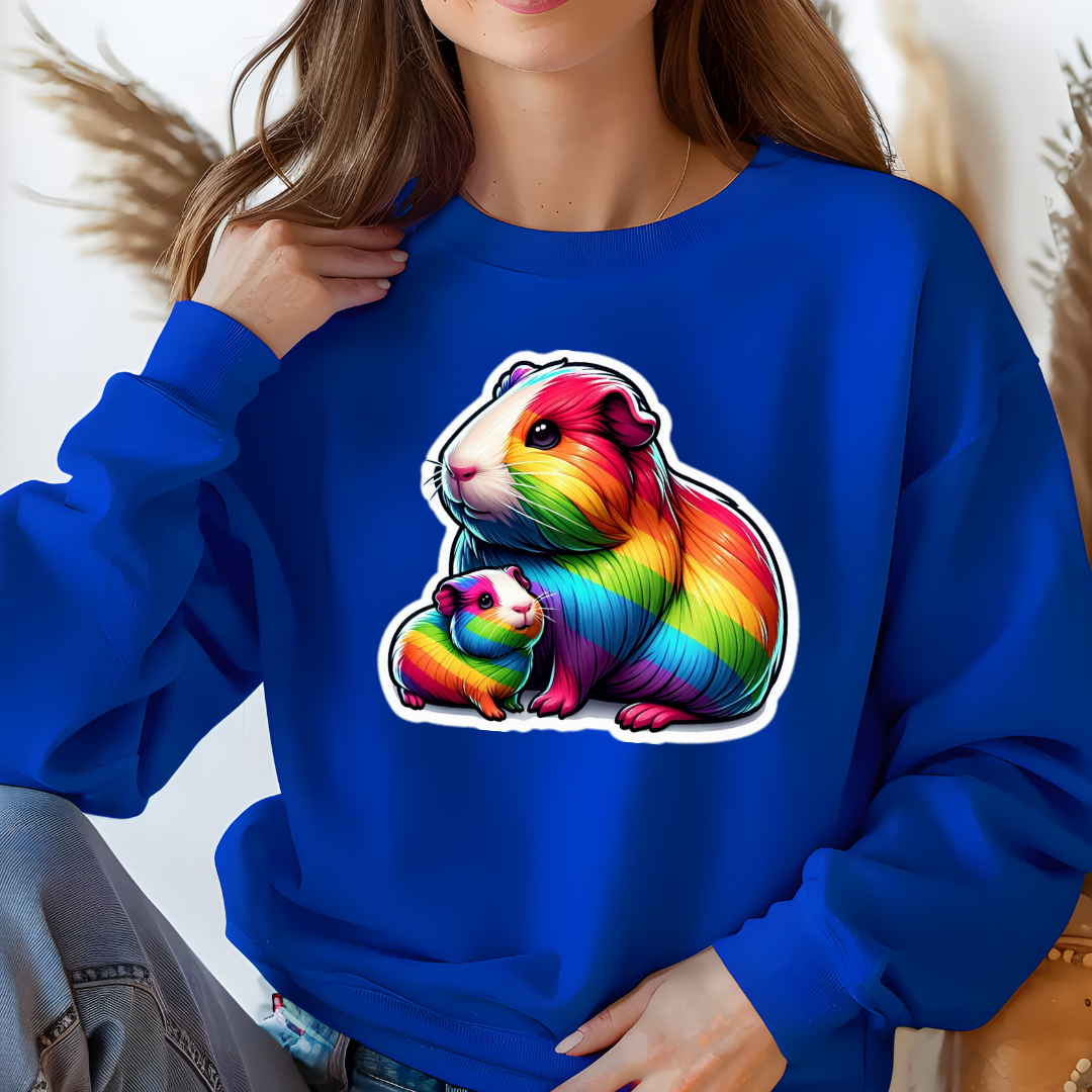 Rainbow Guinea Pigs Crewneck Sweatshirt