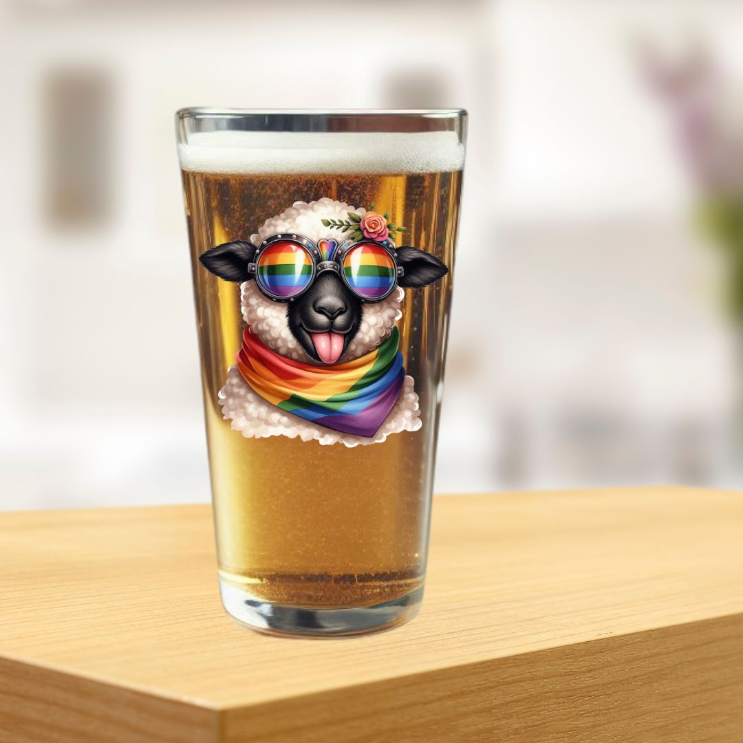 Black Nose Sheep Pride Glass