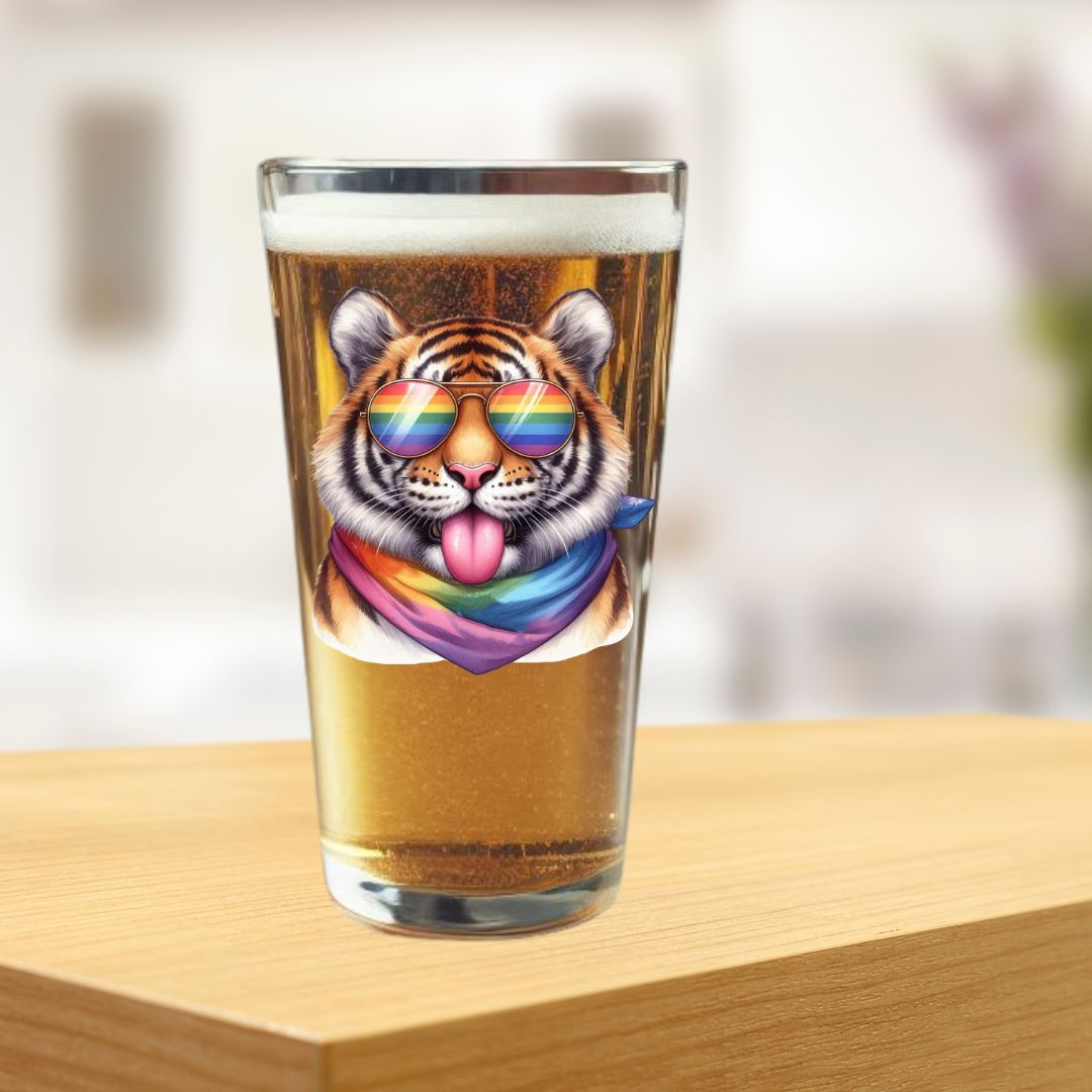Pride Pint Glass-Tiger