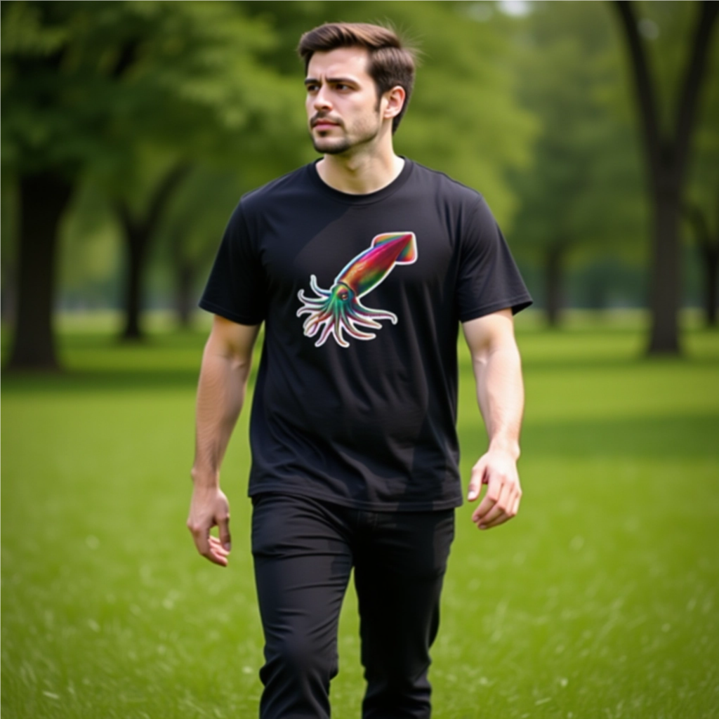 Rainbow Animals T-Shirt Collection: Squid