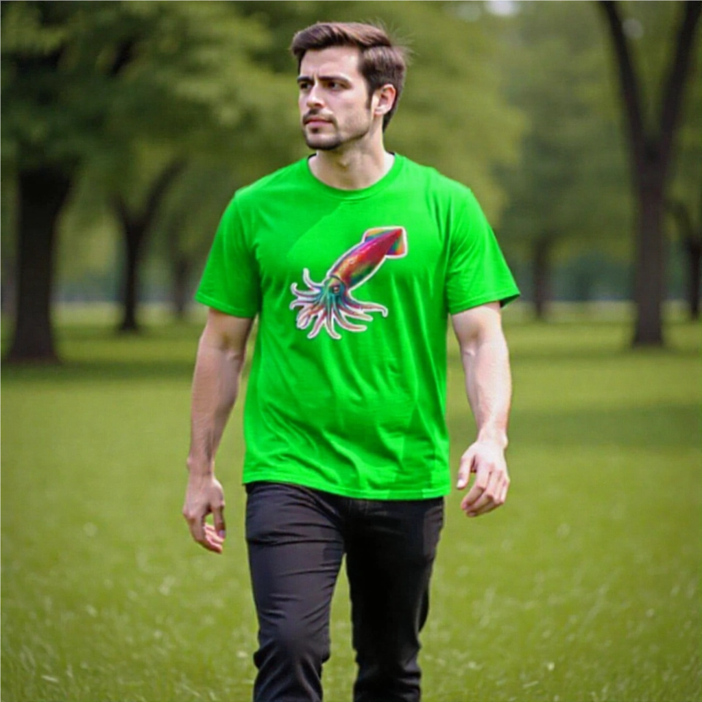 Rainbow Animals T-Shirt Collection: Squid