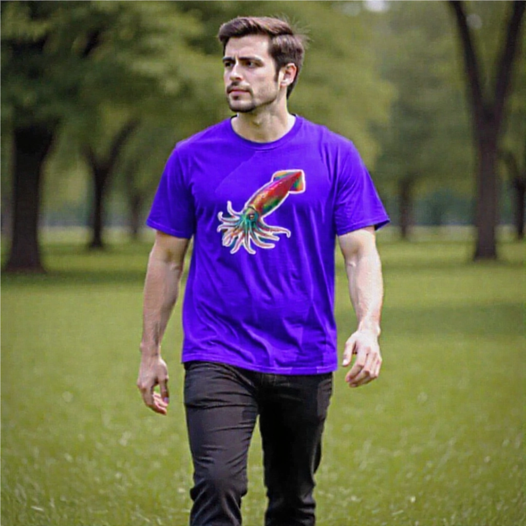 Rainbow Animals T-Shirt Collection: Squid