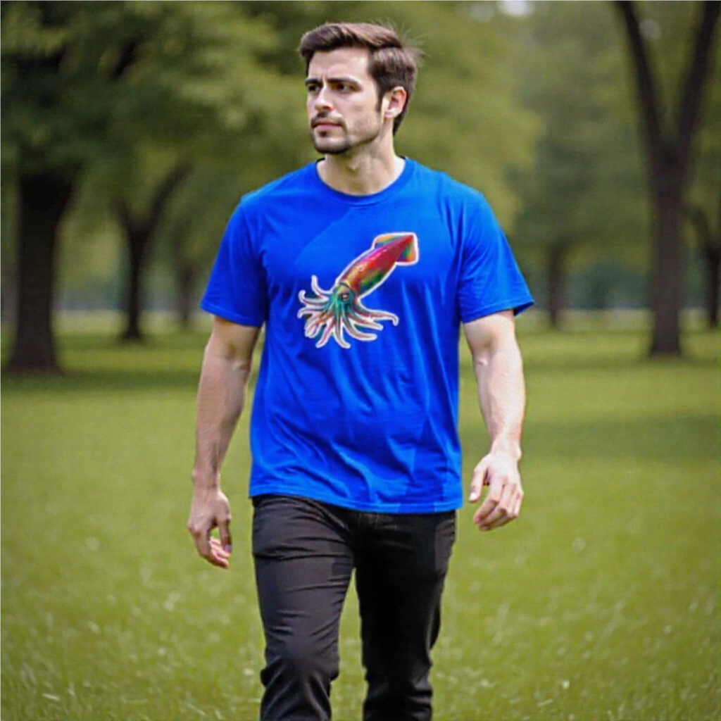 Rainbow Animals T-Shirt Collection: Squid