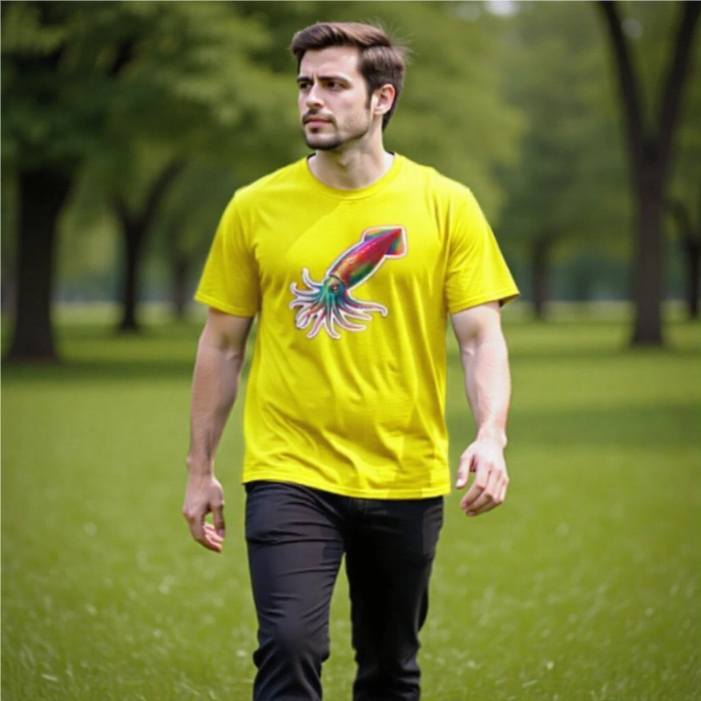 Rainbow Animals T-Shirt Collection: Squid