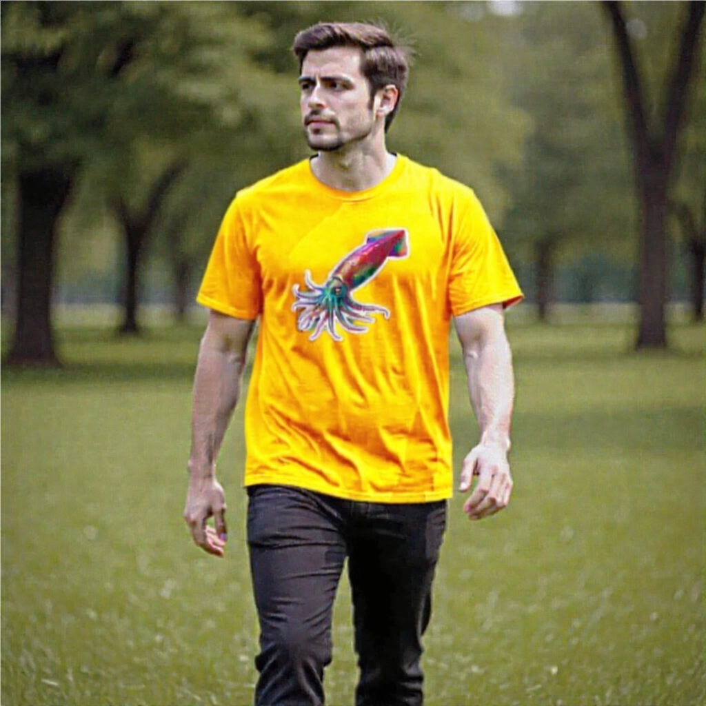 Rainbow Animals T-Shirt Collection: Squid