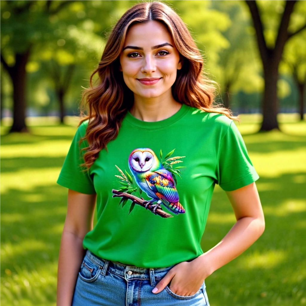 Barn Owl: Rainbow Animals T-Shirt Collection