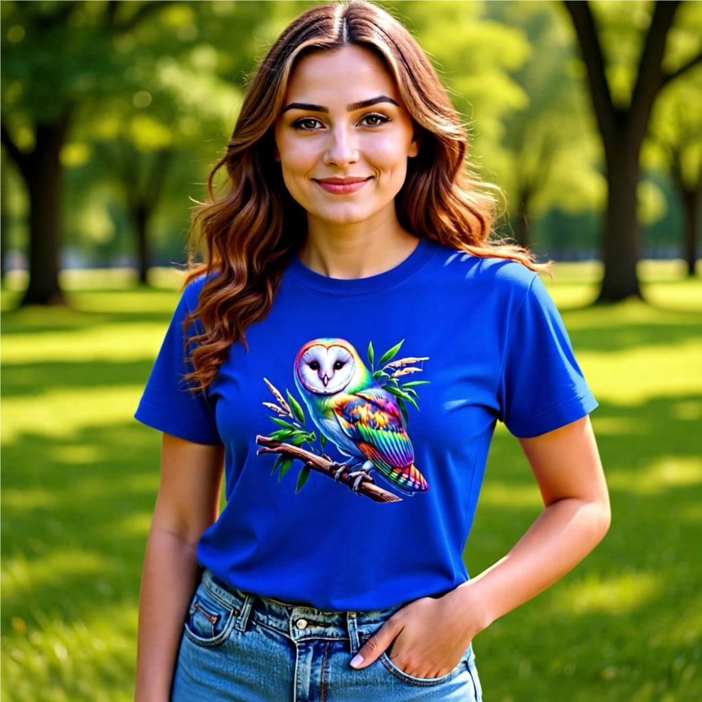 Barn Owl: Rainbow Animals T-Shirt Collection
