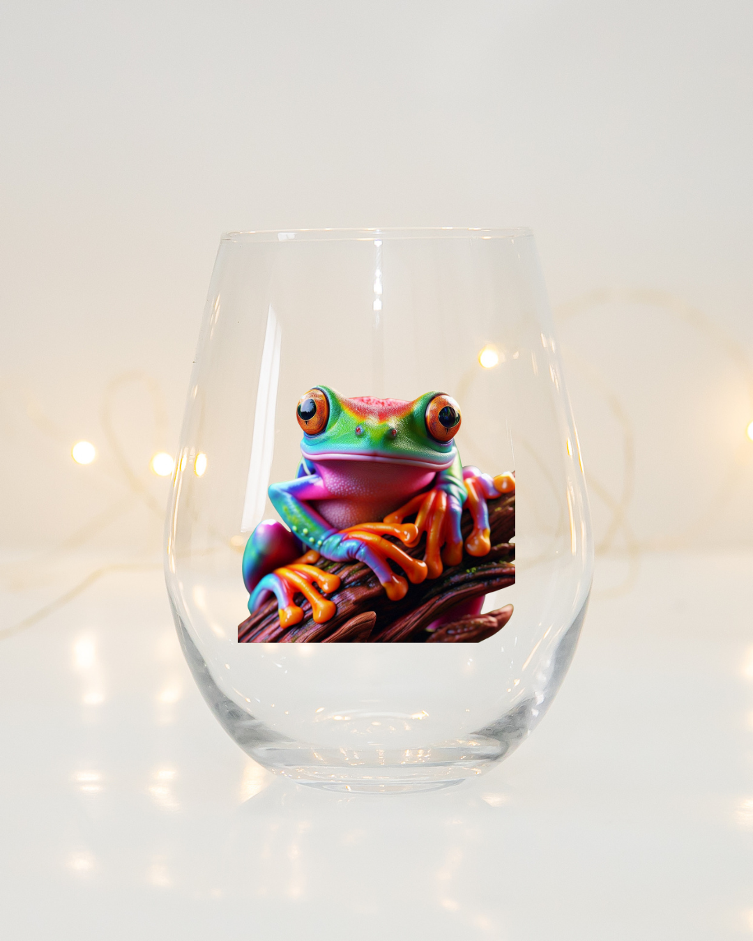 Rainbow Red-Eyed Tree Frog Whiskey Glass