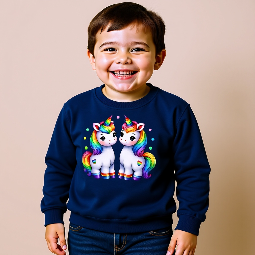 Kids' Sweatshirt - Rainbow Unicorns