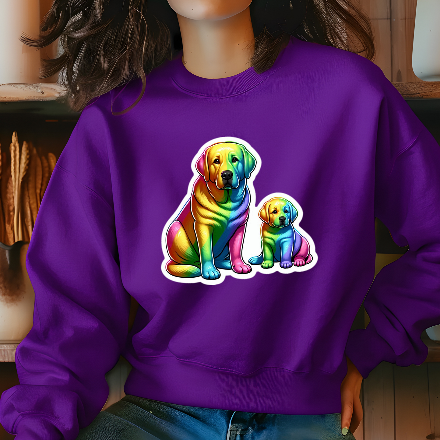 Rainbow Yellow Labs Sweatshirt