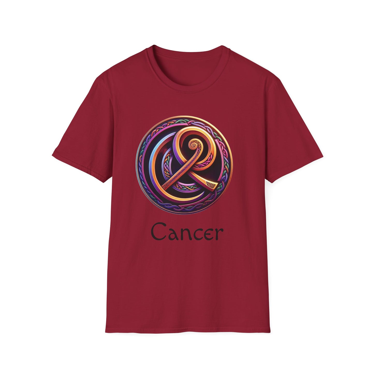 Celtic Design Astrological Symbol Unisex Soft style T-Shirt-Cancer