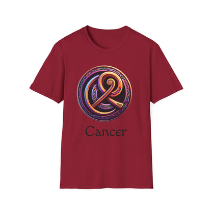 Celtic Design Astrological Symbol Unisex Soft style T-Shirt-Cancer