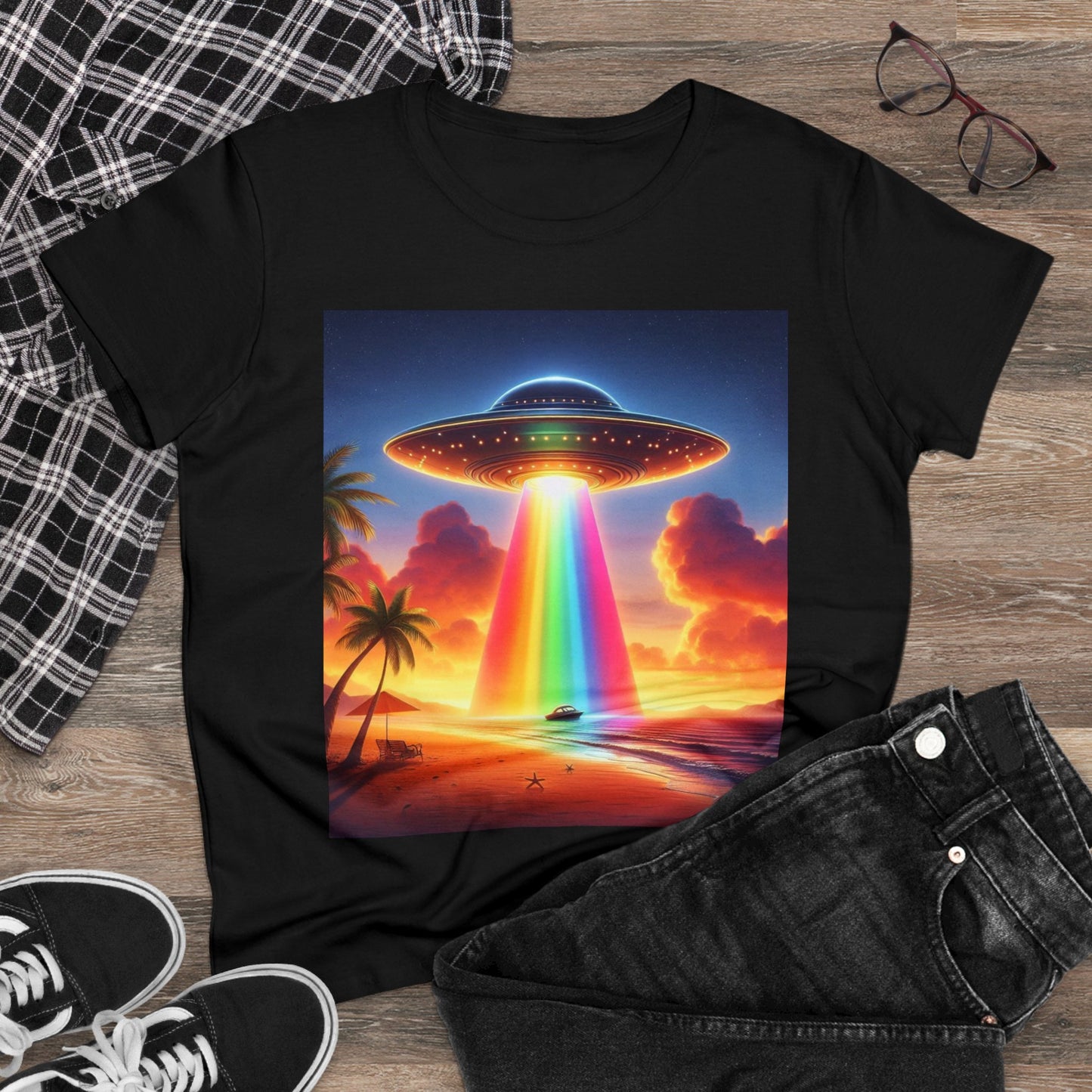 Tee - Our Pride Spaceship Logo Women's Midweight Cotton Tee