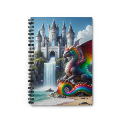 Dragon Guarding White Castle Spiral Notebook