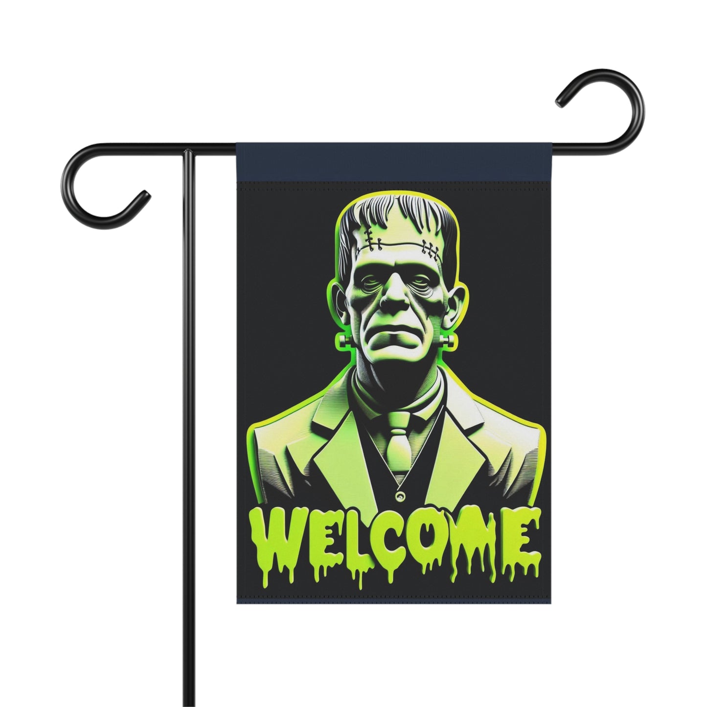 Halloween Frankenstein's Mpnster Welcome Flag