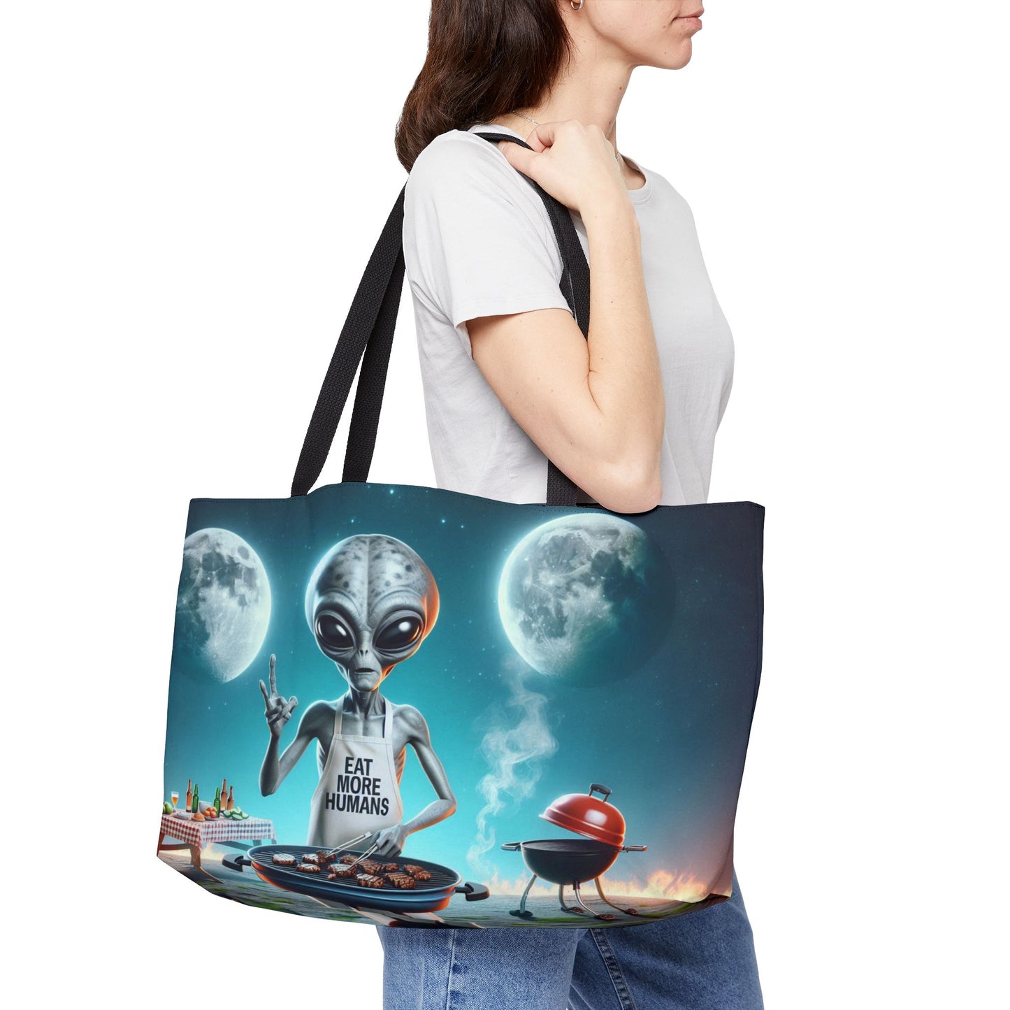 Alien BBQ Dad Weekender Tote