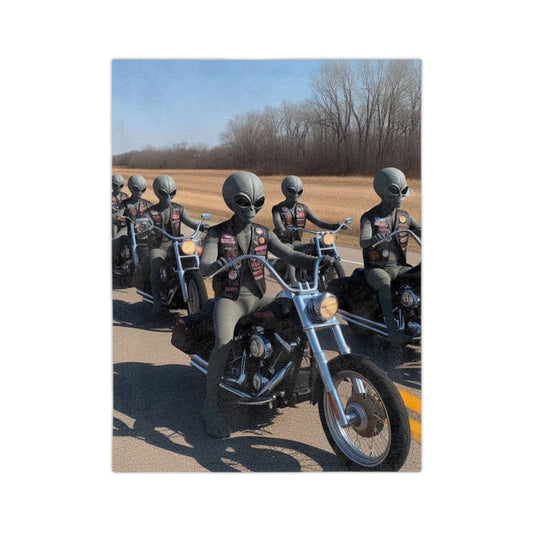 Alien Biker Club Microfiber Blanket