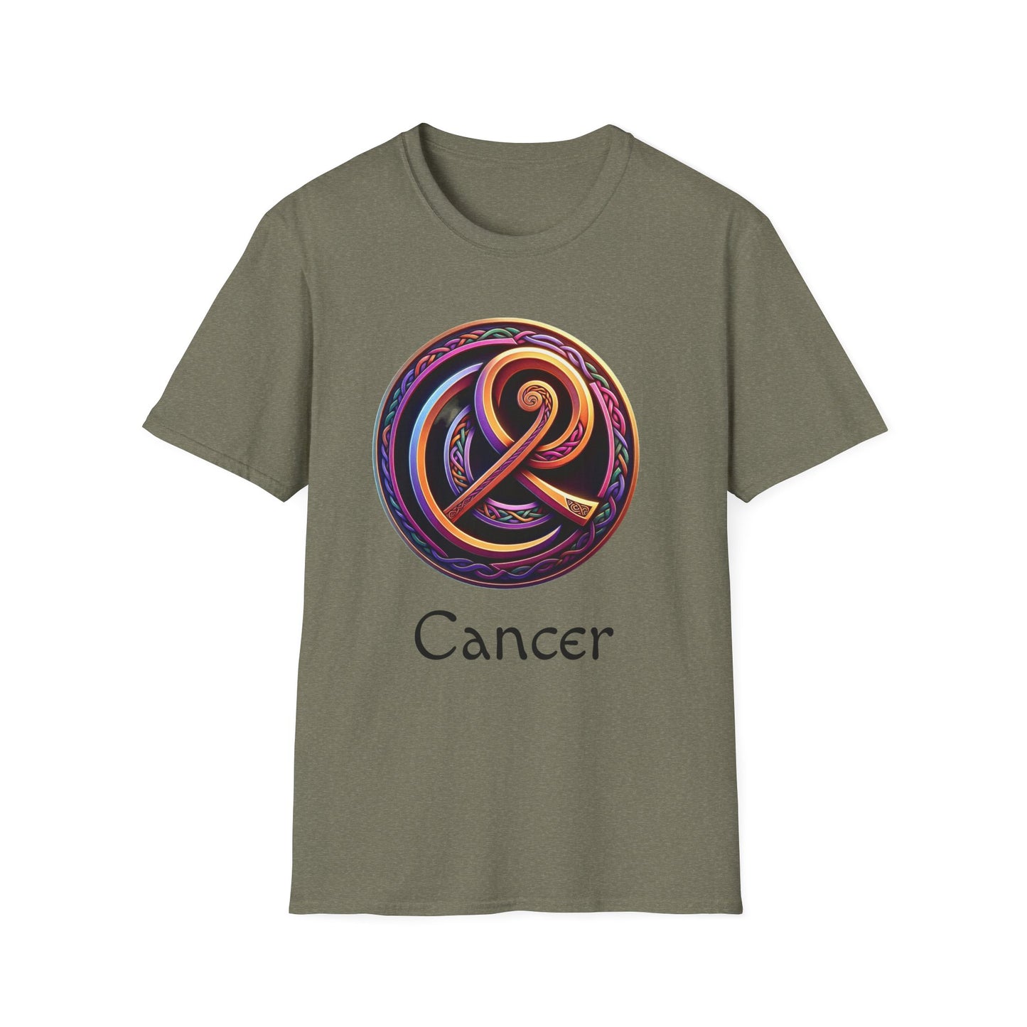 Celtic Design Astrological Symbol Unisex Soft style T-Shirt-Cancer
