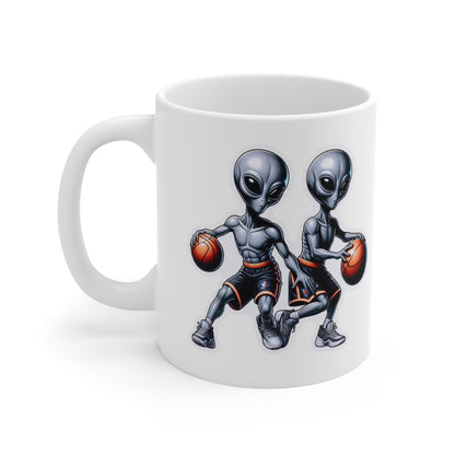 Alien Basketball Comic Coffee Mug