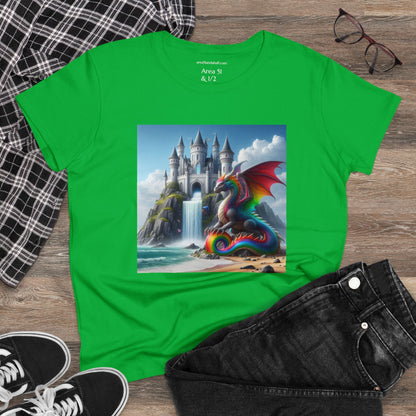 Rainbow Dragon Warrior Fitted Cotton Tee