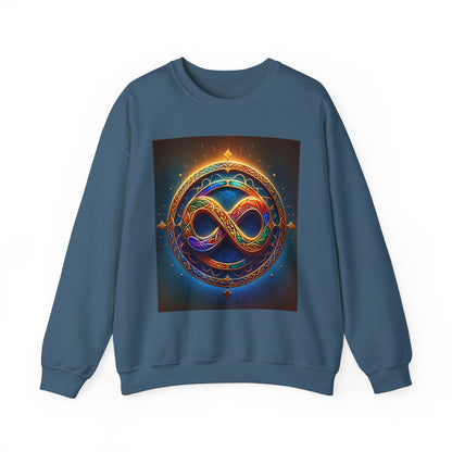 Crewneck Sweatshirt with Celtic Infinity Symbol Design