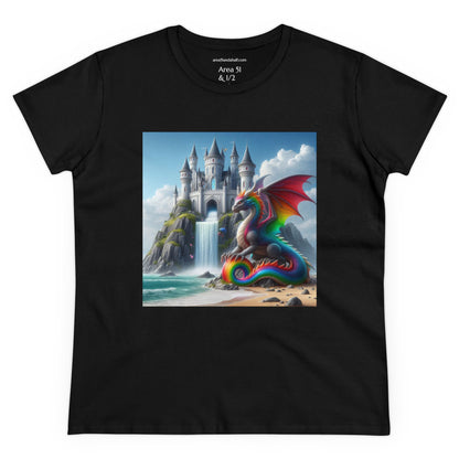 Rainbow Dragon Warrior Fitted Cotton Tee