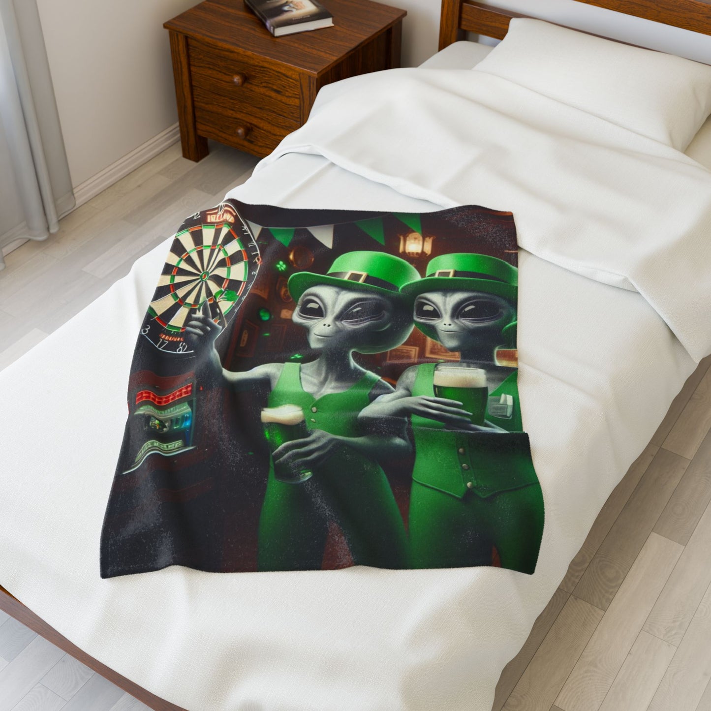 Irish Aliens Velveteen Blanket