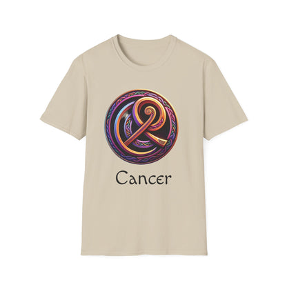 Celtic Design Astrological Symbol Unisex Soft style T-Shirt-Cancer