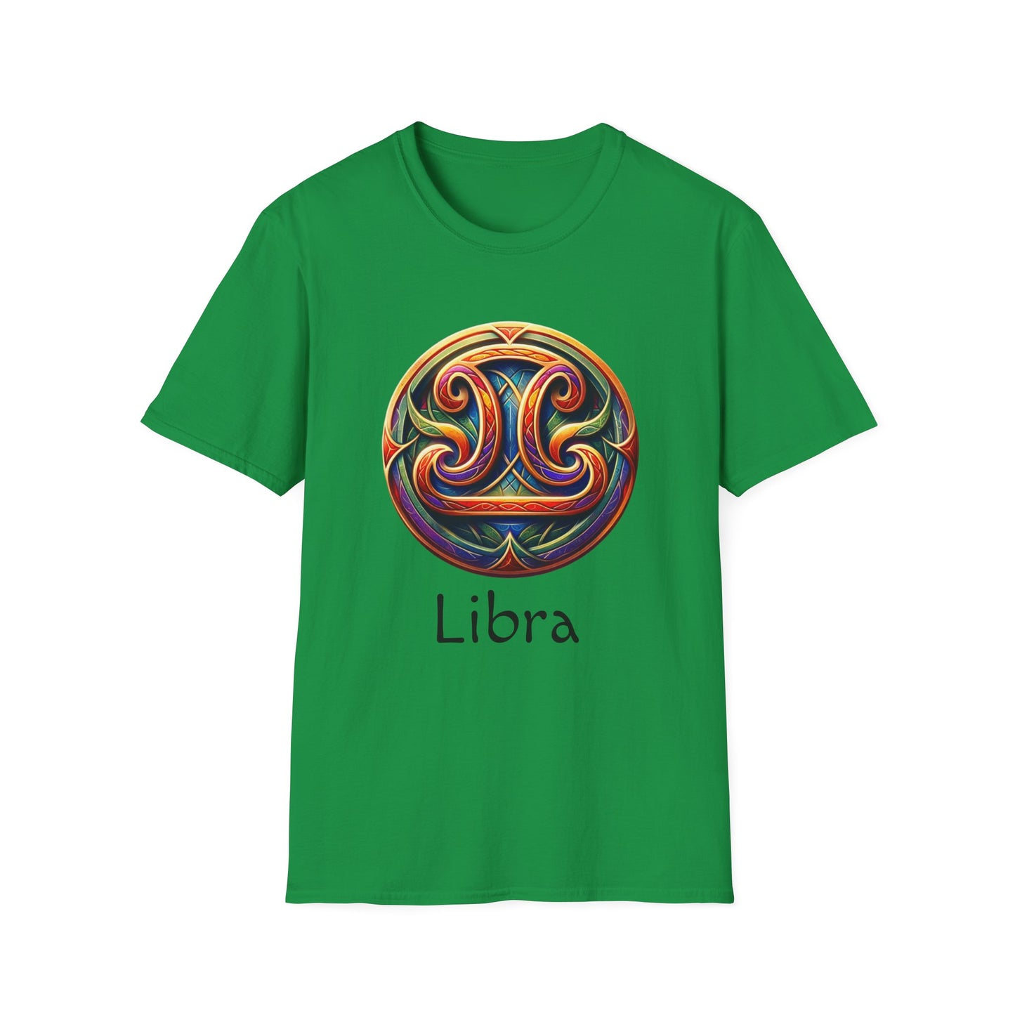 Celtic Design Astrological Symbol Unisex Soft style T-Shirt-Libra