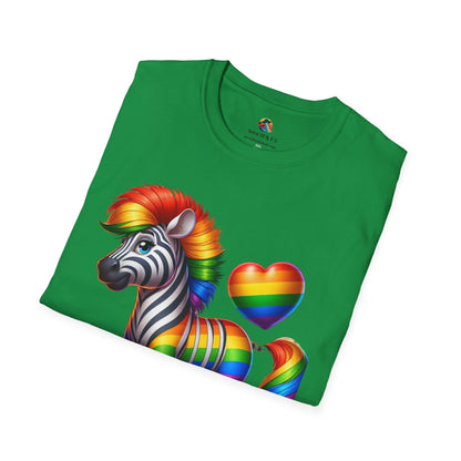 Pride T-Shirt Collection Rainbow Zebra!