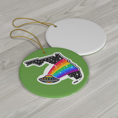 Alien Pride State ornaments Green