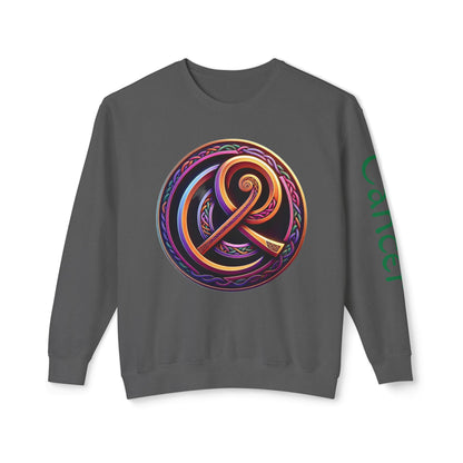 Crewneck Sweatshirt with Celtic Astrological Symbols-Cancer