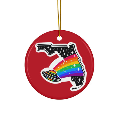 Alien Pride State ornaments Red