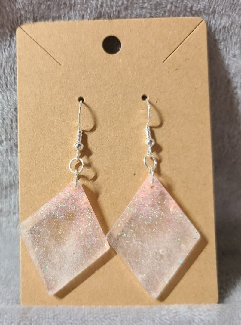 Diamonds in Soft Pink Earings