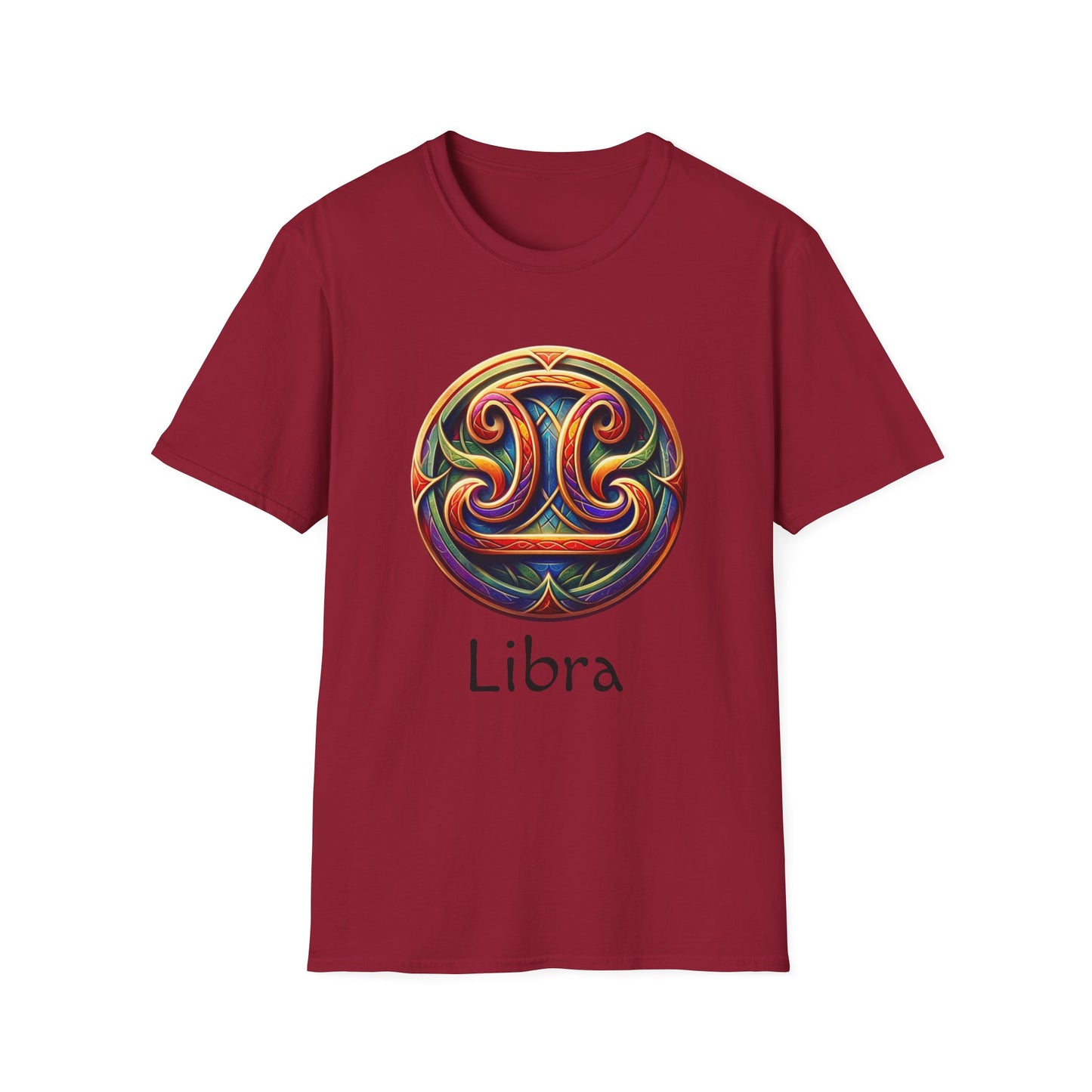 Celtic Design Astrological Symbol Unisex Soft style T-Shirt-Libra