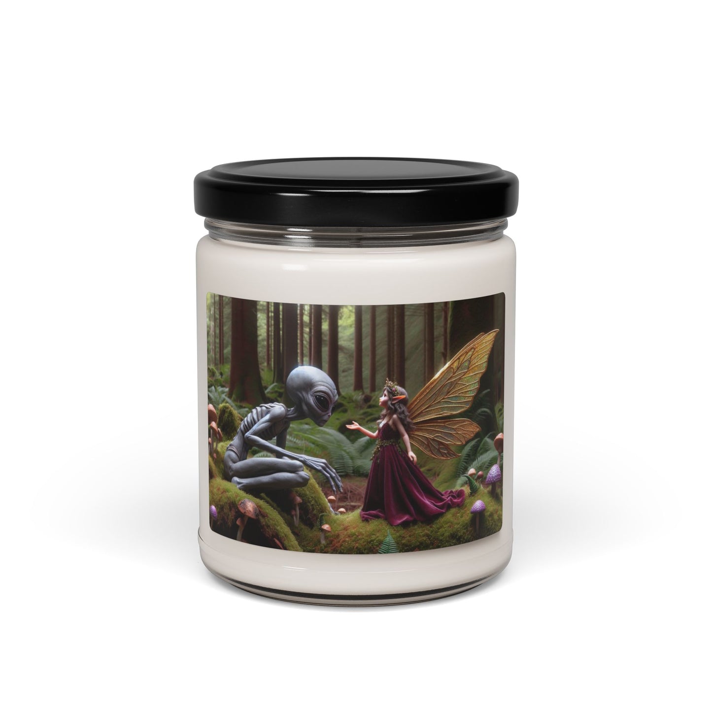 Alien Converses with Faery Scented Candle