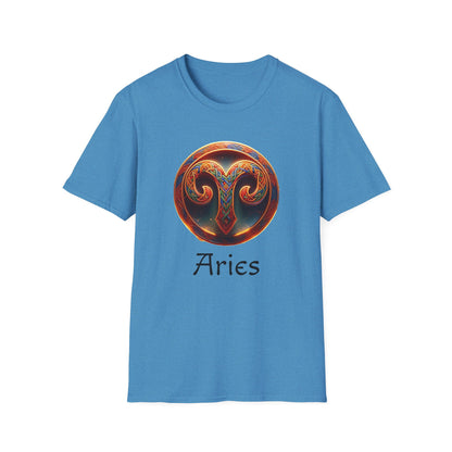 Celtic Design Astrological Symbol Unisex Soft style T-Shirt-Aries