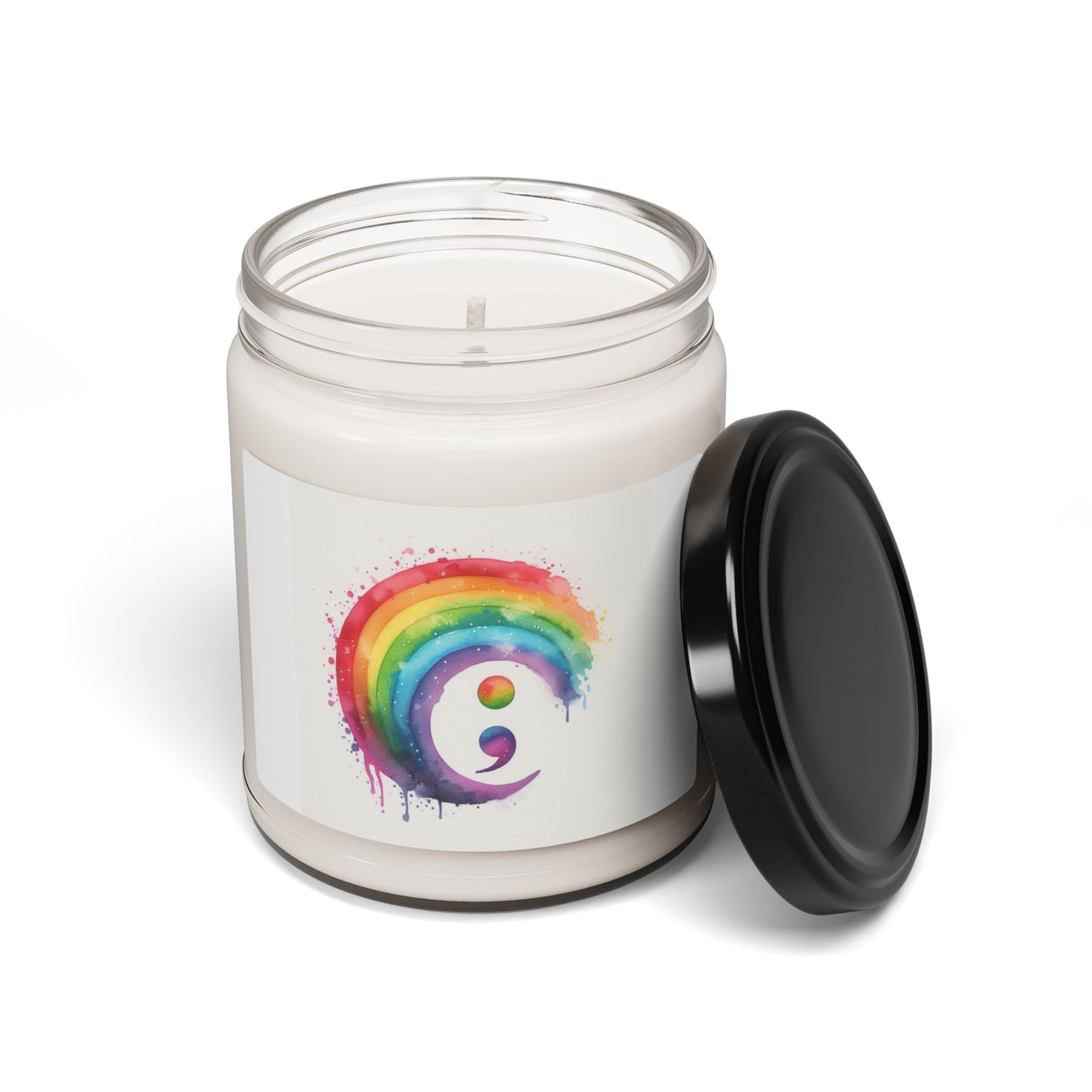 Semicolon Pride Scented Soy Candle, 9oz