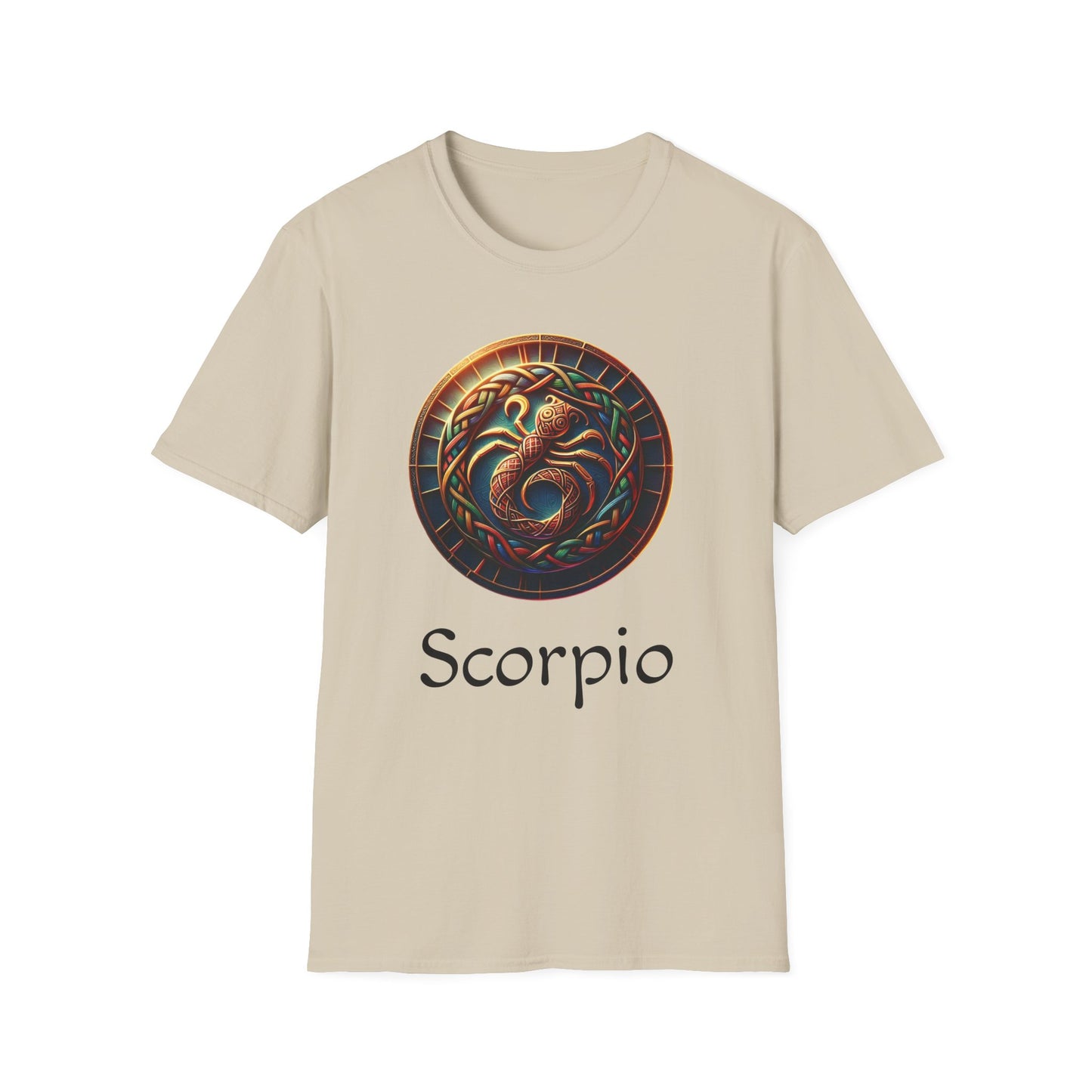 Celtic Design Astrological Symbol Unisex Soft style T-Shirt-Scorpio