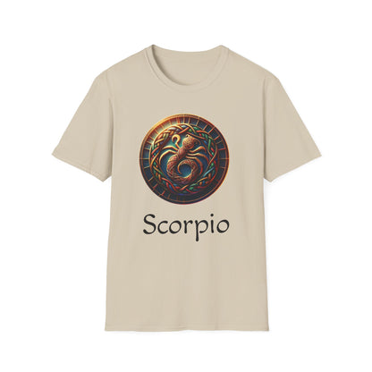 Celtic Design Astrological Symbol Unisex Soft style T-Shirt-Scorpio
