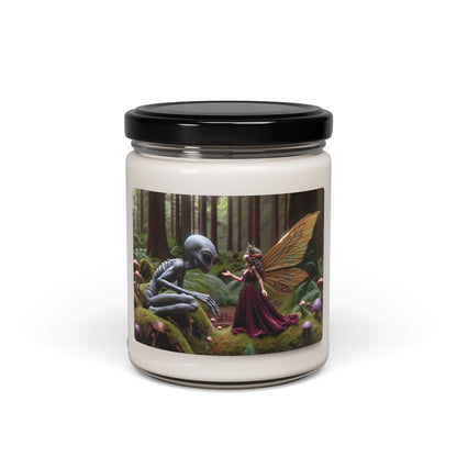 Alien Converses with Faery Scented Candle