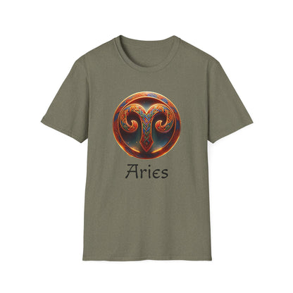 Celtic Design Astrological Symbol Unisex Soft style T-Shirt-Aries
