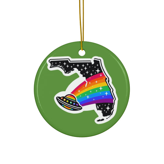 Alien Pride State ornaments Green