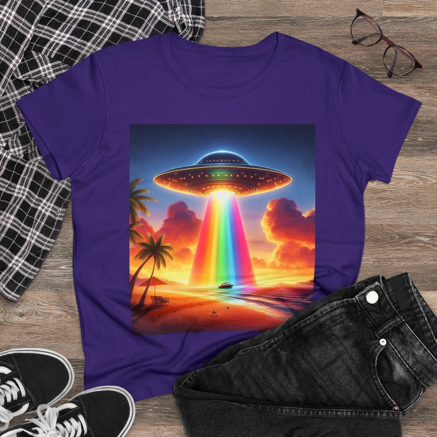 Tee - Our Pride Spaceship Logo Women's Midweight Cotton Tee