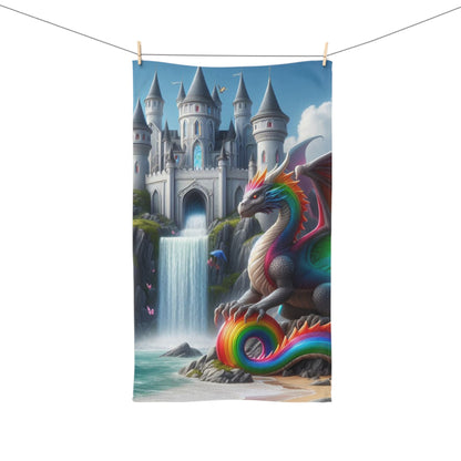 Rainbow Dragon Warrrior Hand Towel