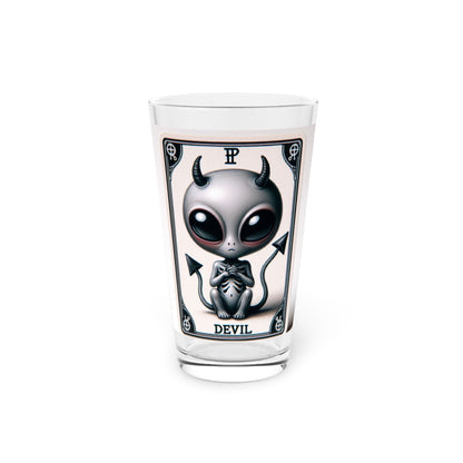 Alien Devil Tarot Pint Glass