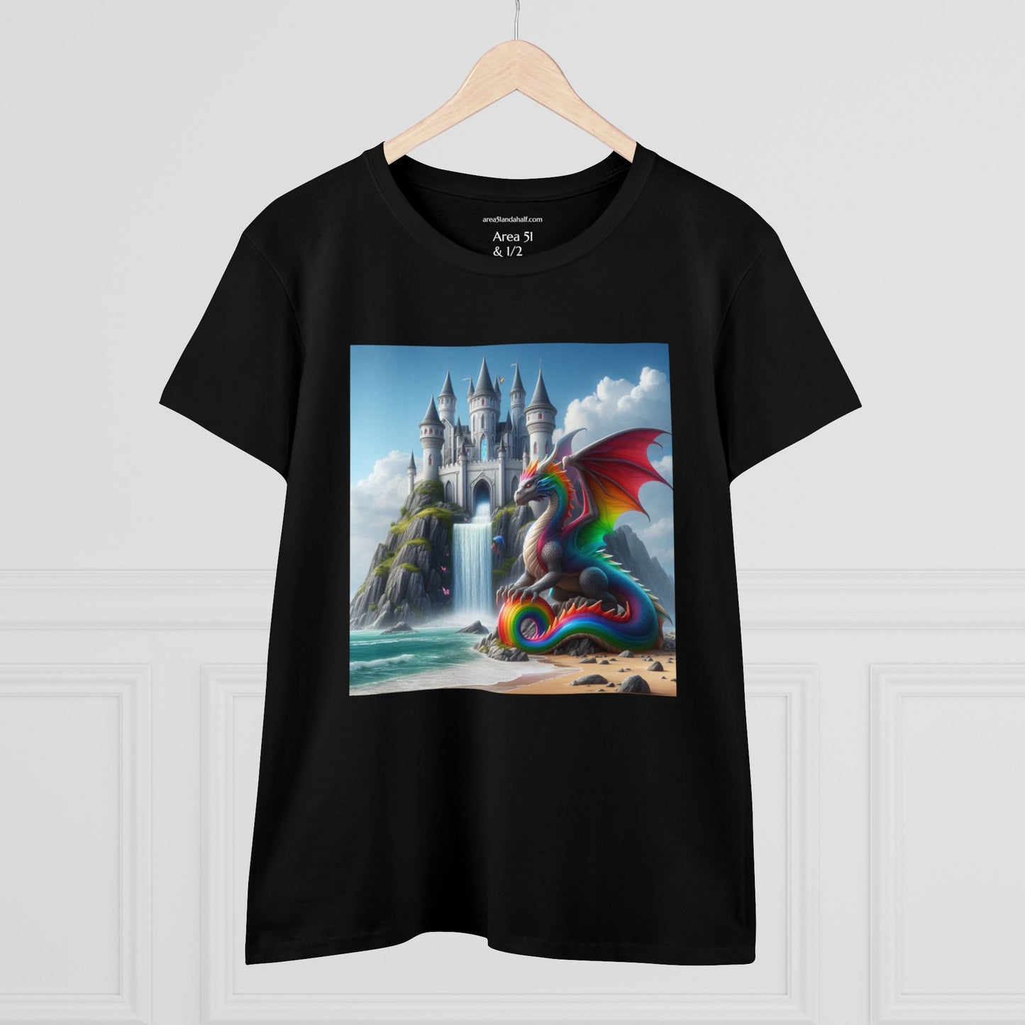 Rainbow Dragon Warrior Fitted Cotton Tee